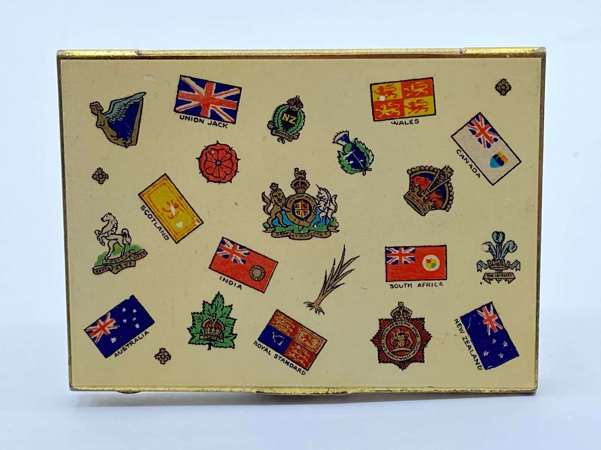 WW2 Commonwealth & Regimental Emblems Ladies Compact In Good Condition