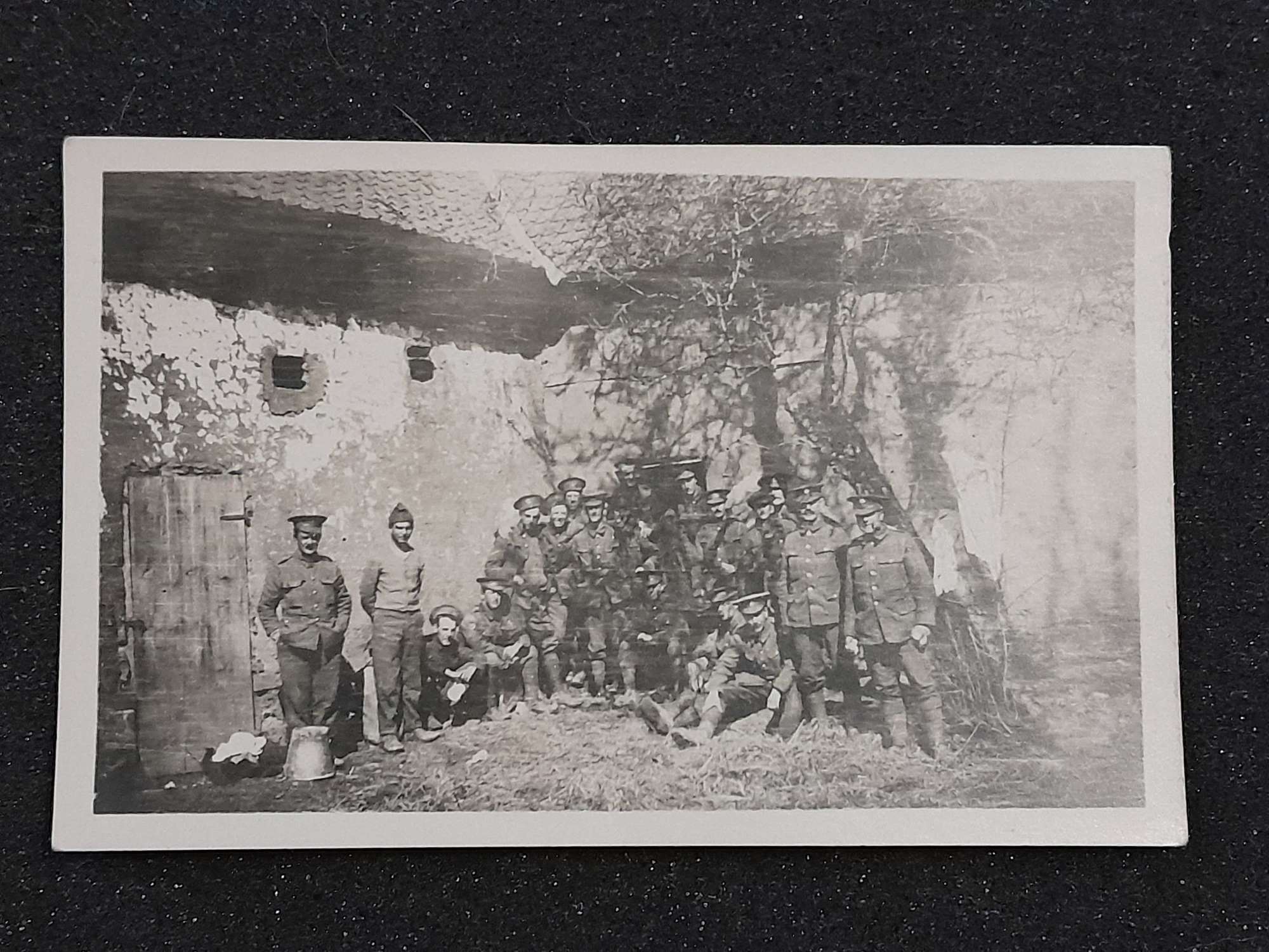 WWI British Postcard of a Group of Soldiers