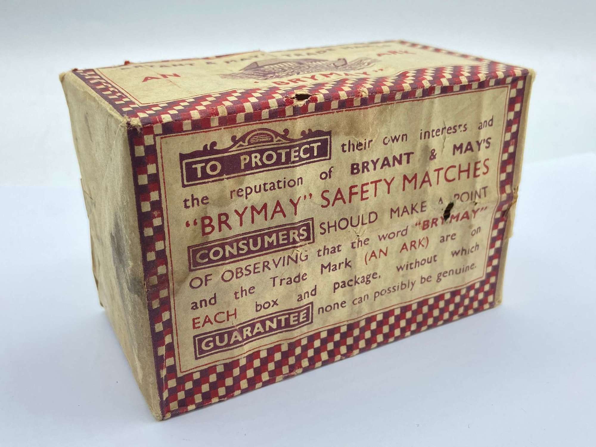 Unopened WW2 British George VI Brymay Safety Matches