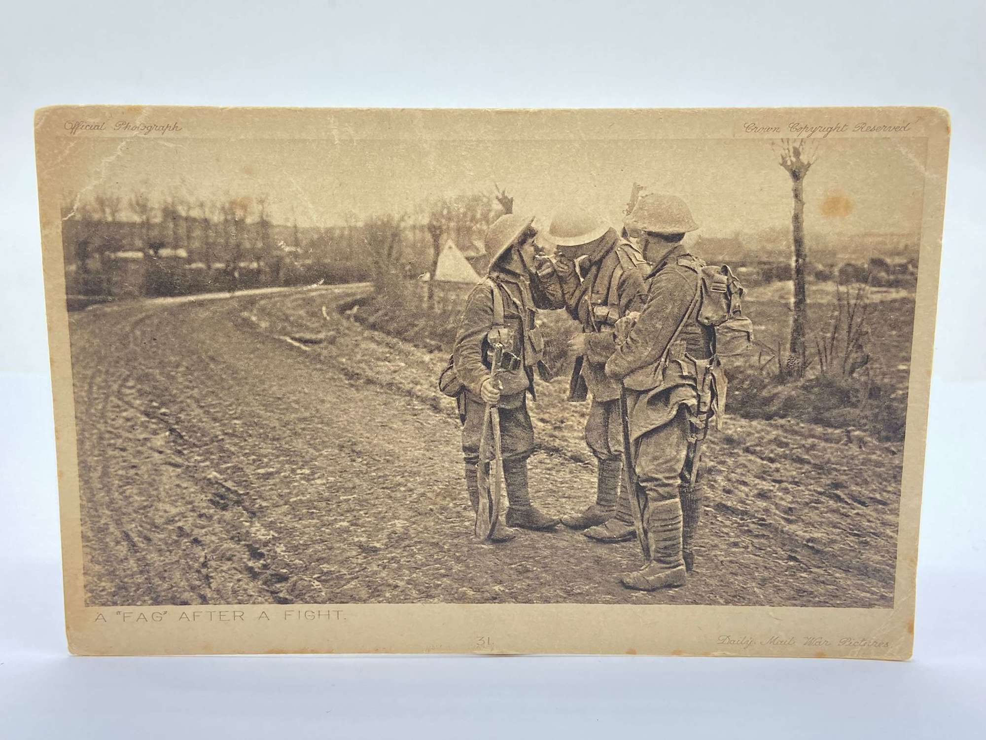 WW1 British “A Fag After A Fight” Daily Mail War Pictures Postcard