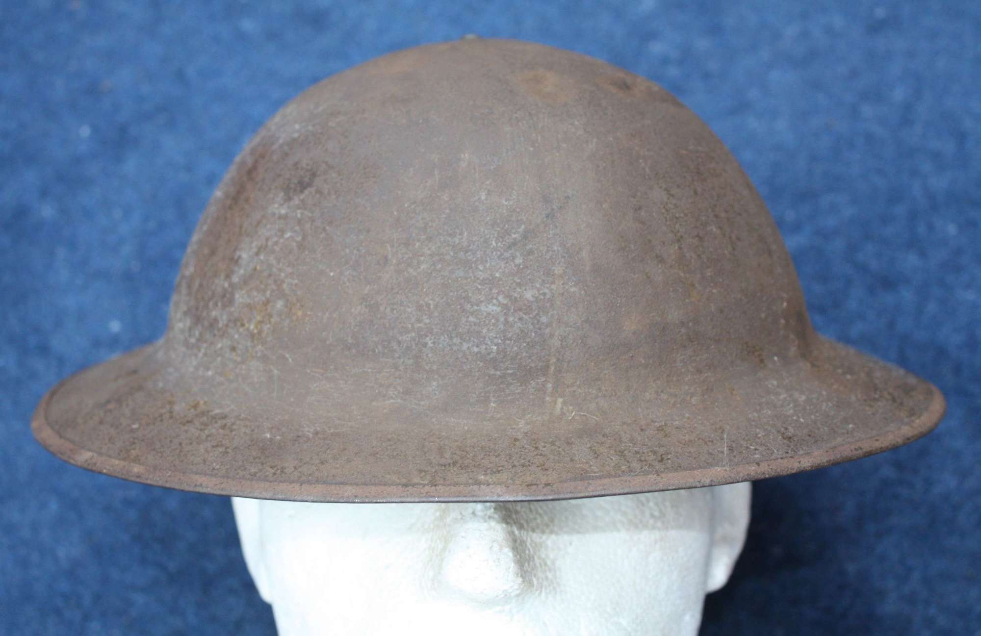 WW1 British Brodie Helmet with lining & part Leather Chin Strap