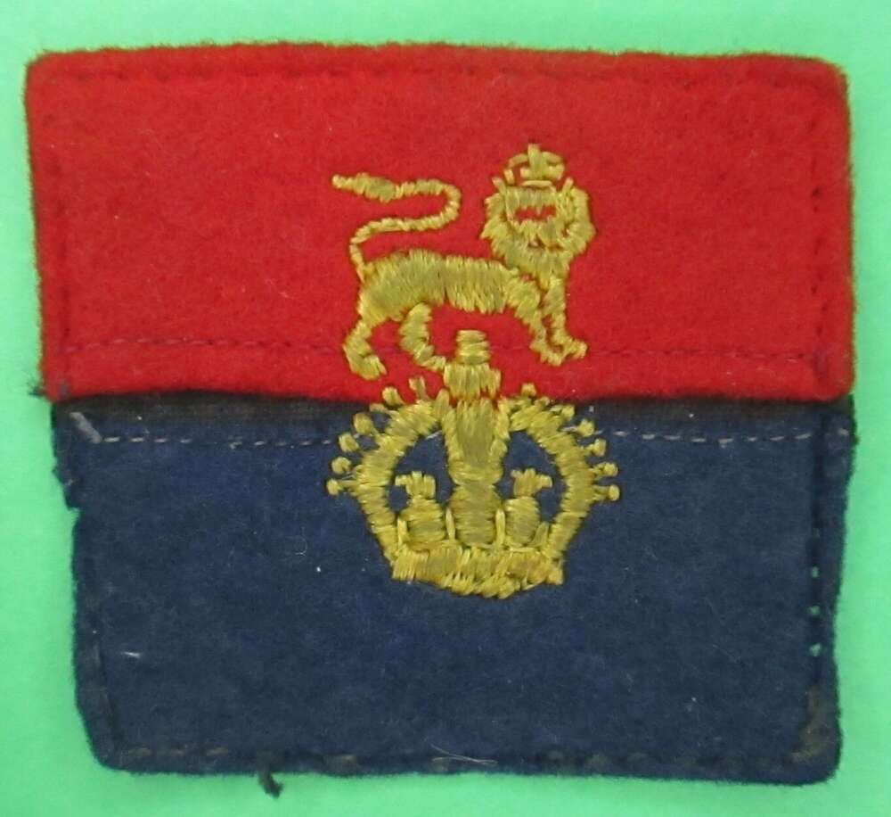 A PAIR OF WAR OFFICE CONTROLLED UNITS FORMATION SIGNS