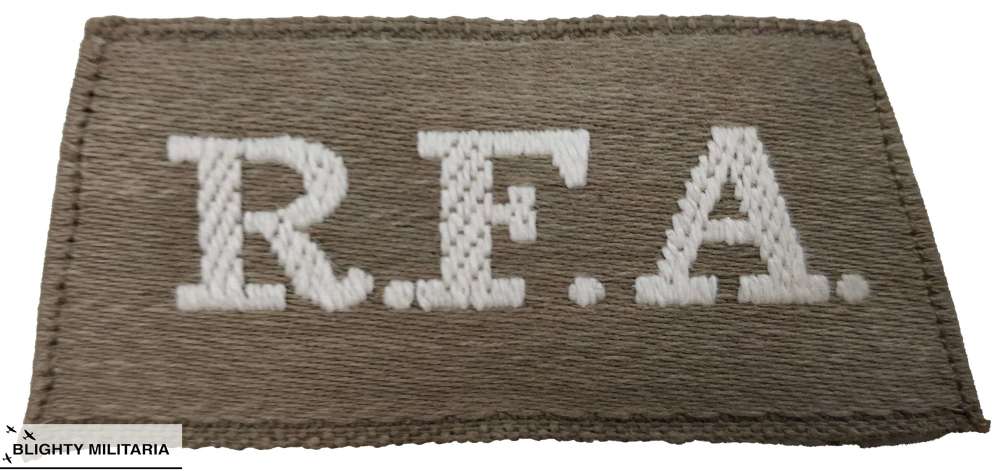 Original WW1 Royal Field Artillery Slip-On Shoulder Title