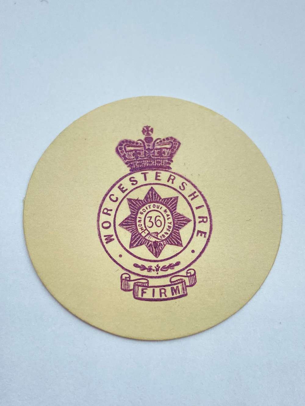 WW1 2nd Battalion Worcestershire Regiment Embossed Crest Letter Head