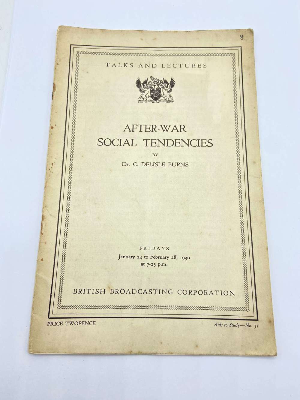 Post WW1 After War Social Tendencies Leaflet By The BBC