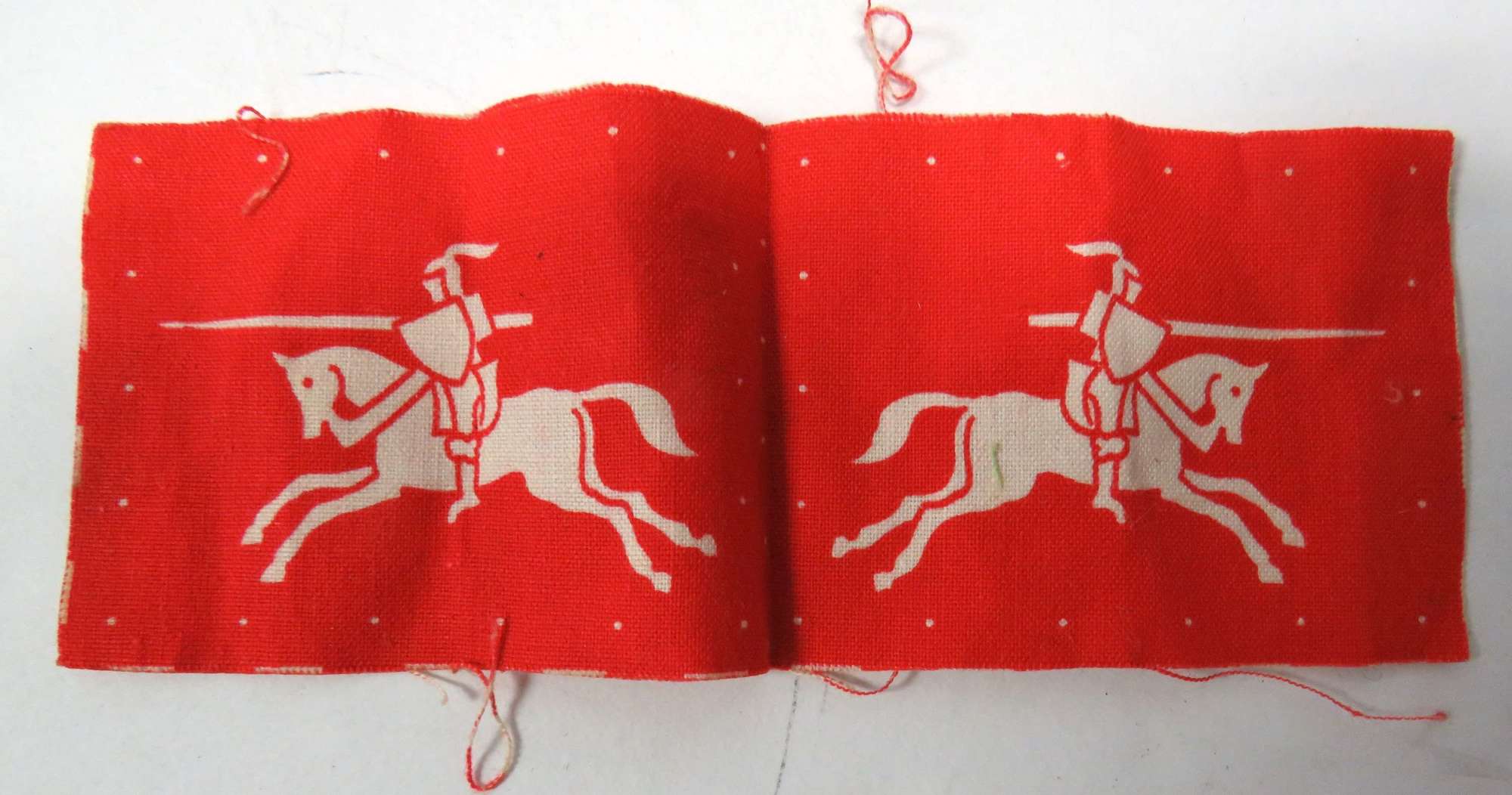 Pair of WW2 8th Corps Un-Cut Formation Badges