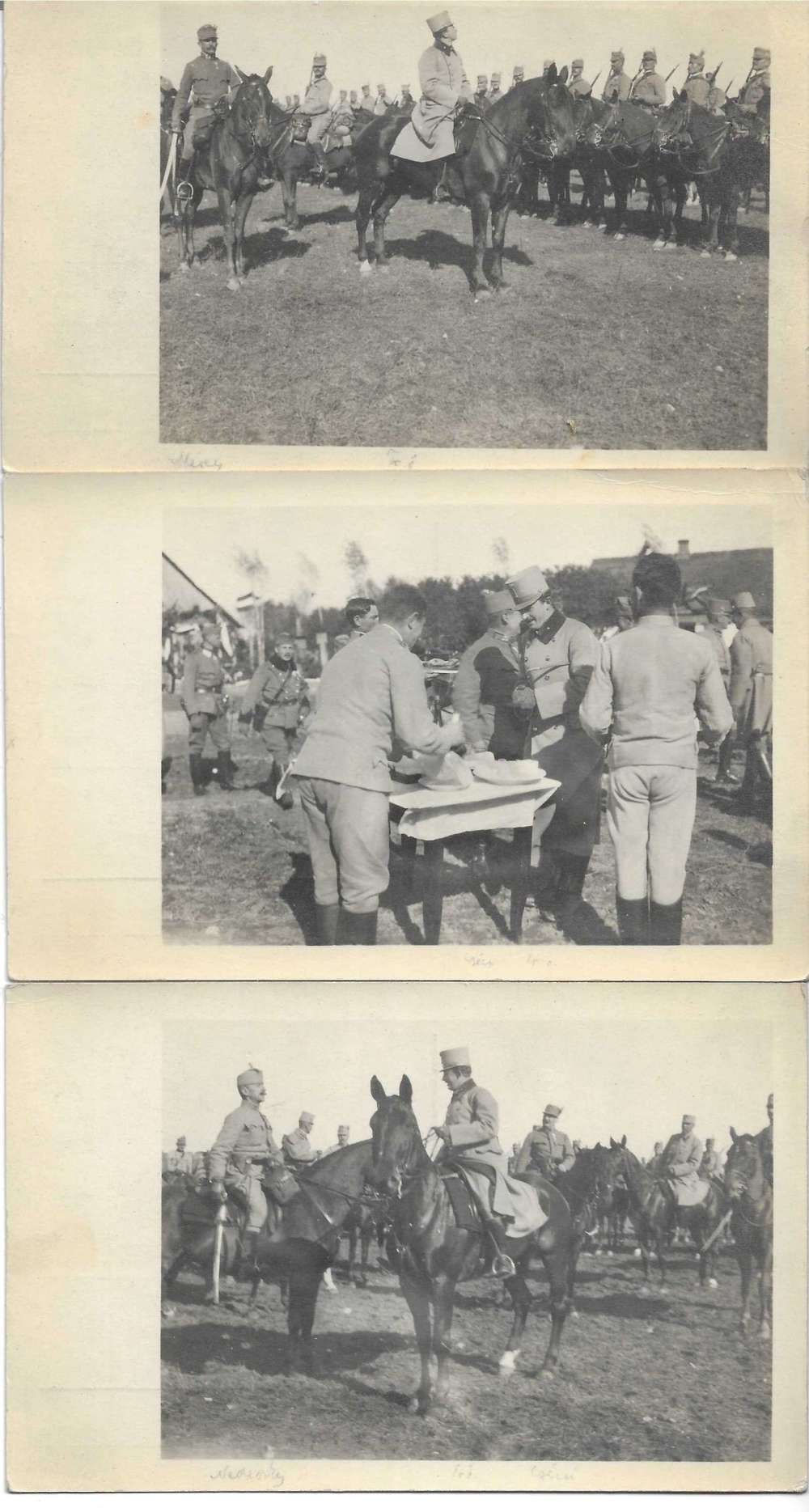 4 x WW1 Period postcard Austro Hungarian General inspecting a parade