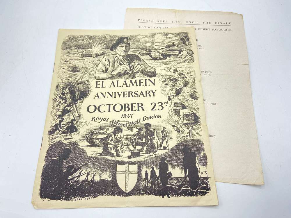 WW2 EL Alamein Anniversary Oct 23rd 1946 Royal Albert Hall Booklet