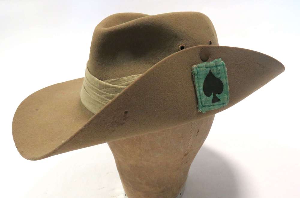 WW2 Far East Bush (Slouch) 25th Indian Division Flashed Hat Dated 1942
