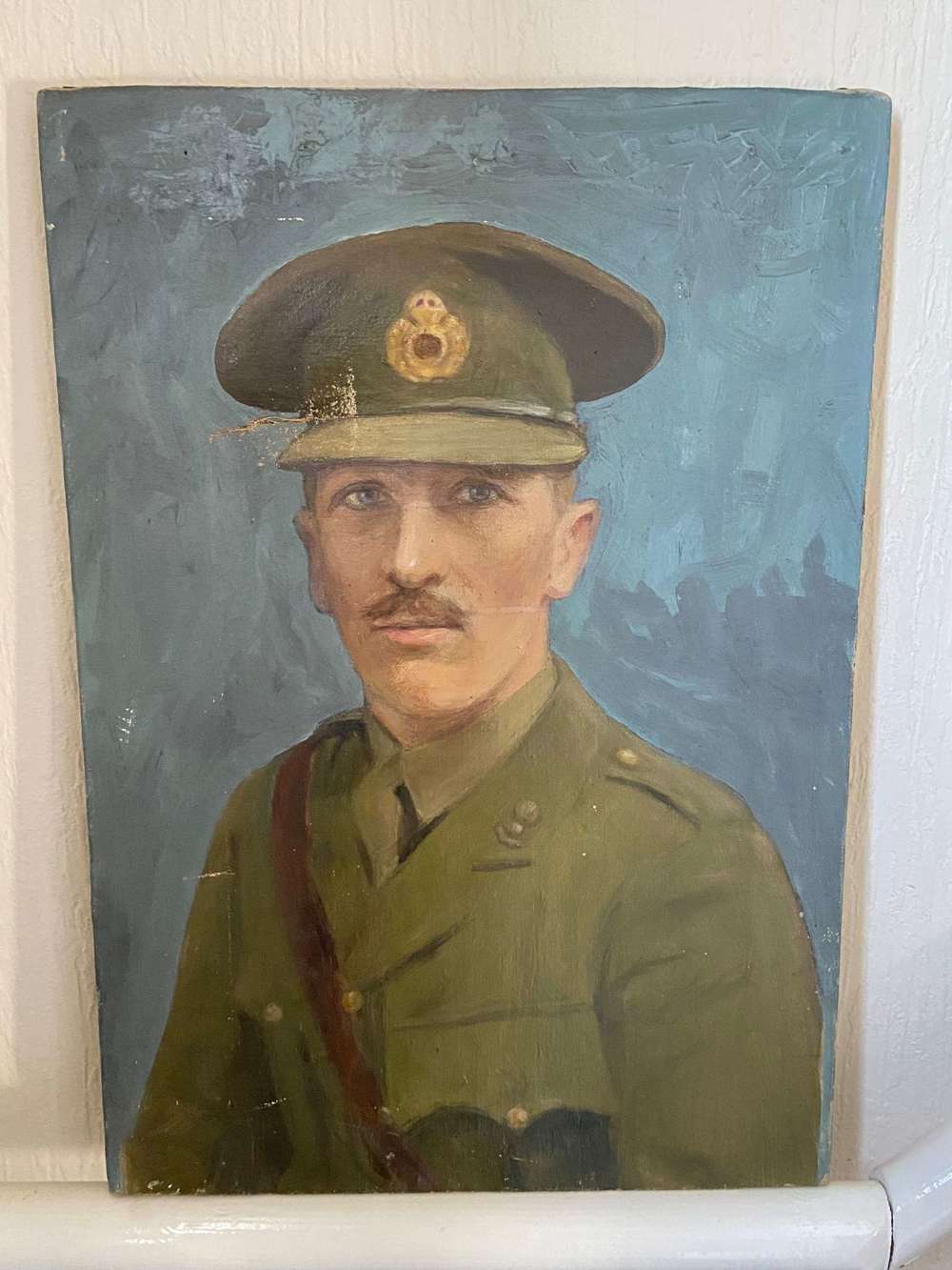 WW2 Period British Army Royal Engineers Officers Acrylic Painting