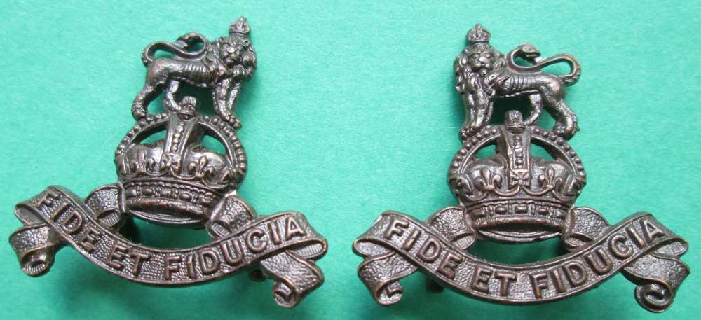 PAIR OF OFFICER'S ROYAL ARMY PAY CORPS COLLAR DOGS