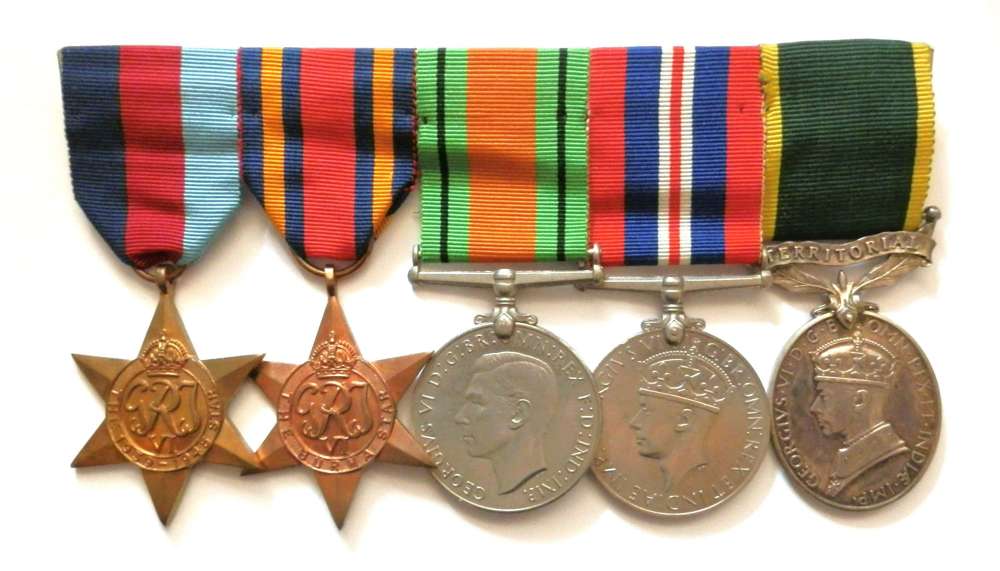 GROUP OF FIVE. Sergeant R. H. Marshall. Royal Army Medical Corp.