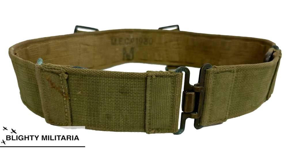 Scarce Original 1930 Dated Web Equipment Infantry Officer's Waist Belt