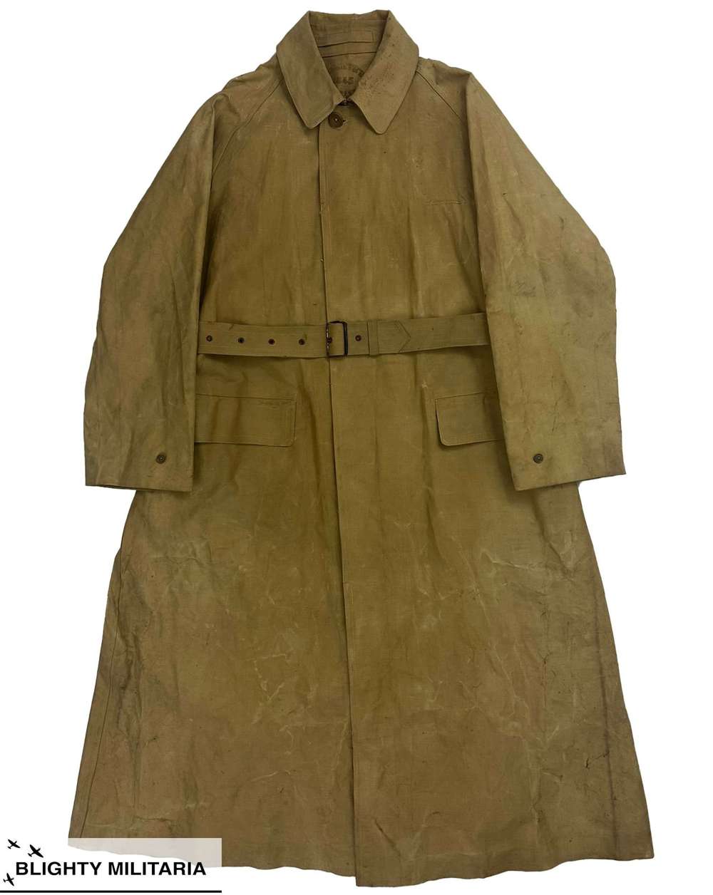 Original 1945 Dated British Army Officer's Macintosh Raincoat Size 11