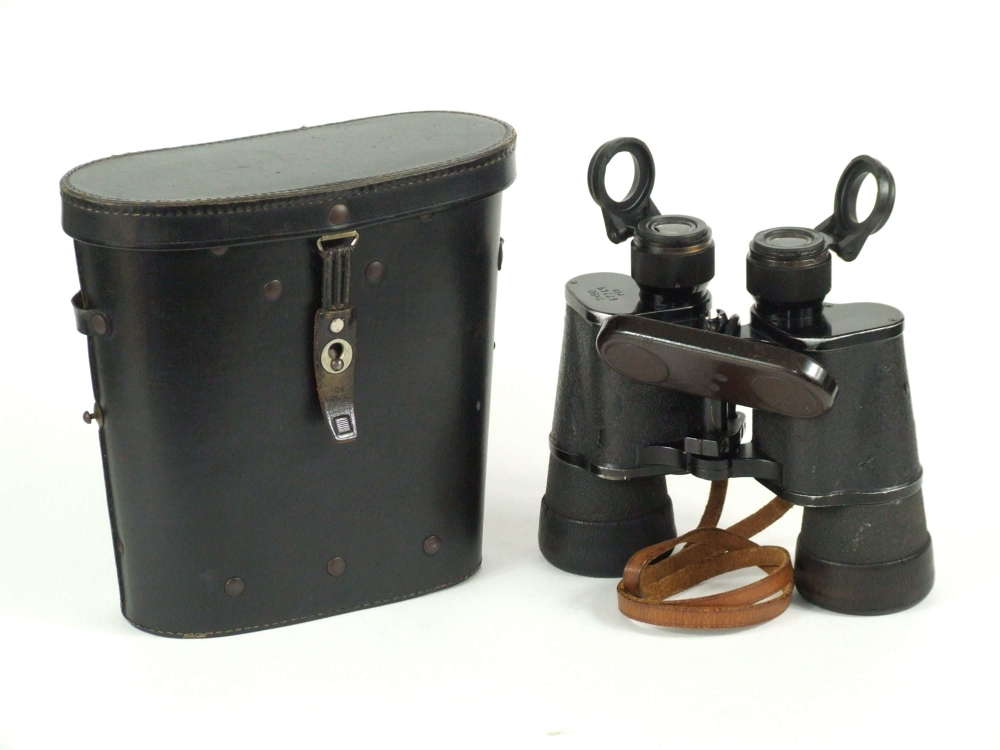 Zeiss Kriegsmarine 7x50 Binoculars with Hinged Eyecups and Case