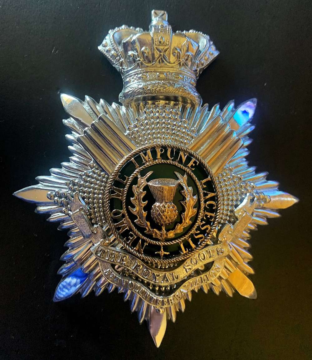 Royal Scots Victorian 5th Volunteer Battalion Officers Helmet Plate 