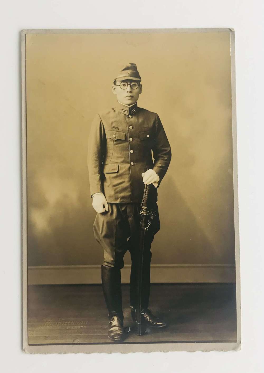 A photograph of Japanese officer with sword