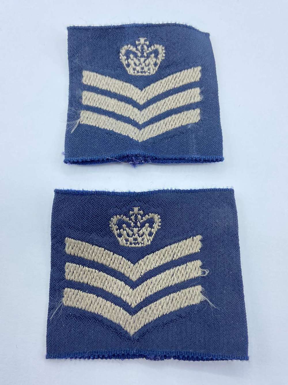 Early Post WW2 Royal Air Force Flight Sergeant Slip-On Rank Badges