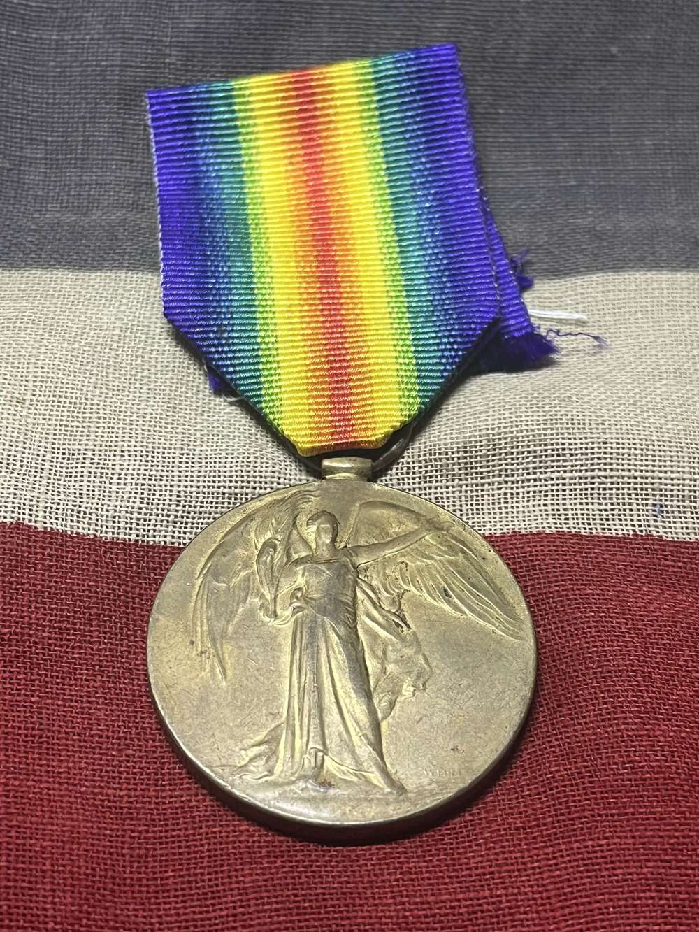 WWI Victory Medal. Helliwell. Manchester Regiment. Cragg Vale & Oldham.