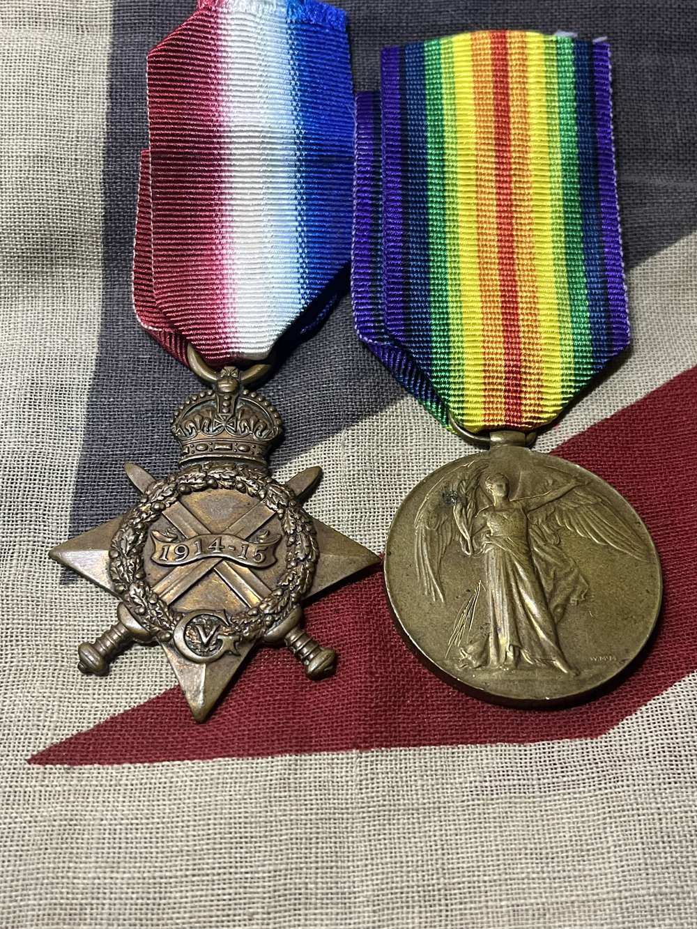 WWI Pair. Vivian. Bath. Royal Navy. Involved in sinking Uboat 1918.
