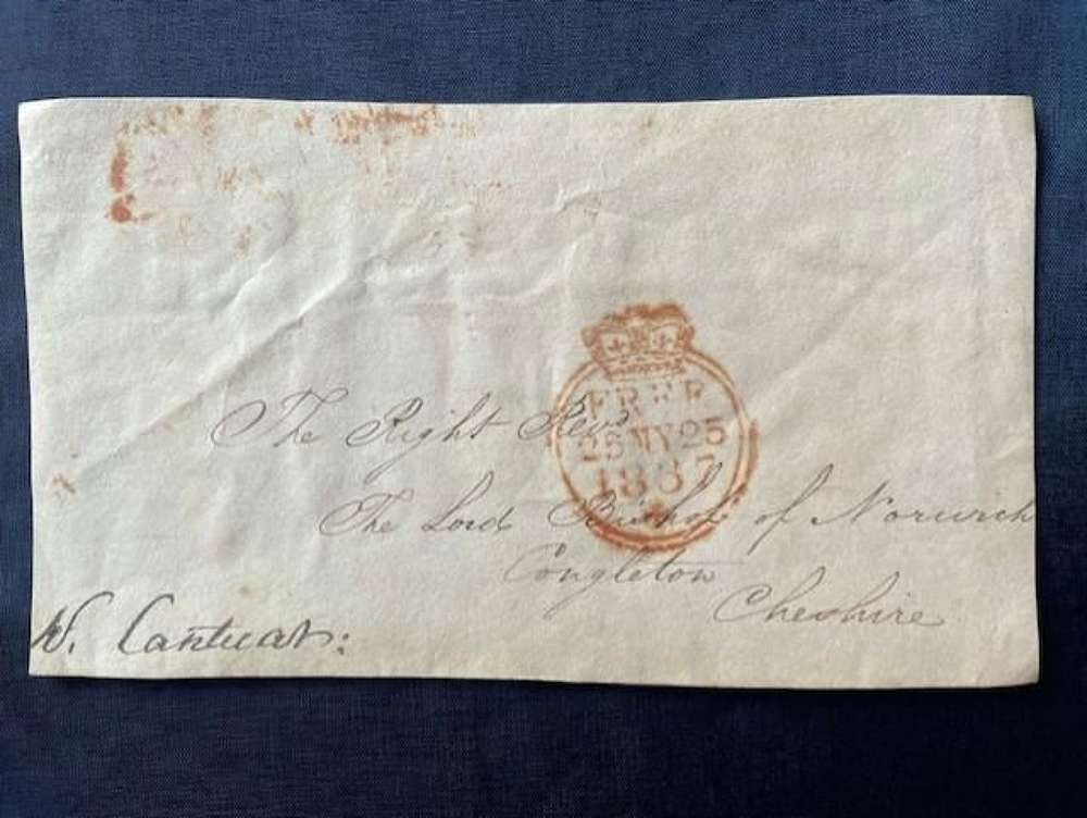 FINE AUTOGRAPH OF ARCH BISHOP OF CANTERBURY WILLIAM HOWLEY 1837.