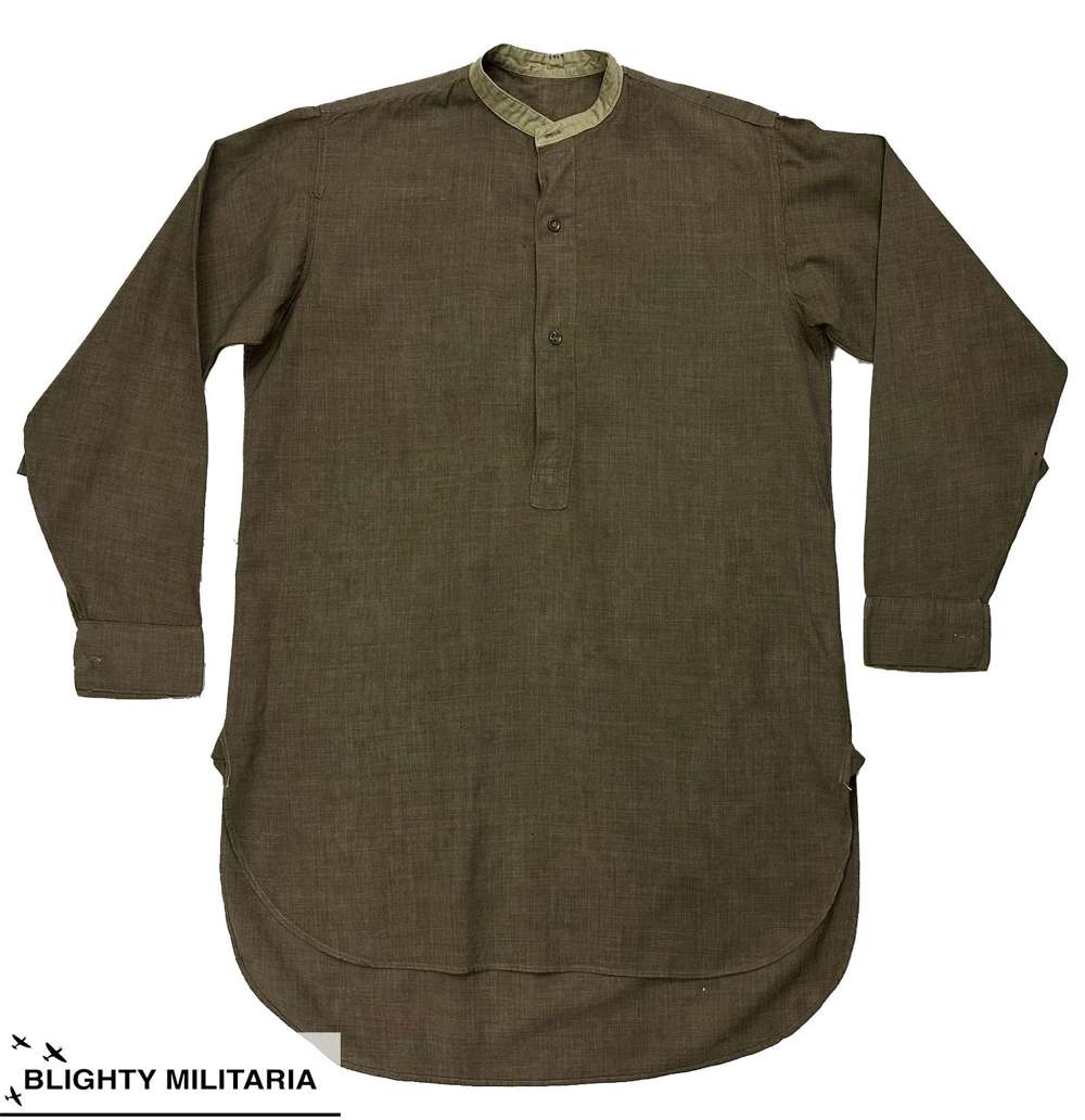 Original 1945 Dated British Army Officer's Collarless Shirt by 'Rego'