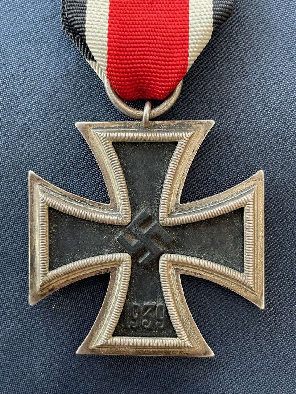 WWII GERMAN IRON CROSS 2ND CLASS NUMBERED RING 65 FOR KLEIN & QUENZER S.A. IDAR/OBERSTEIN