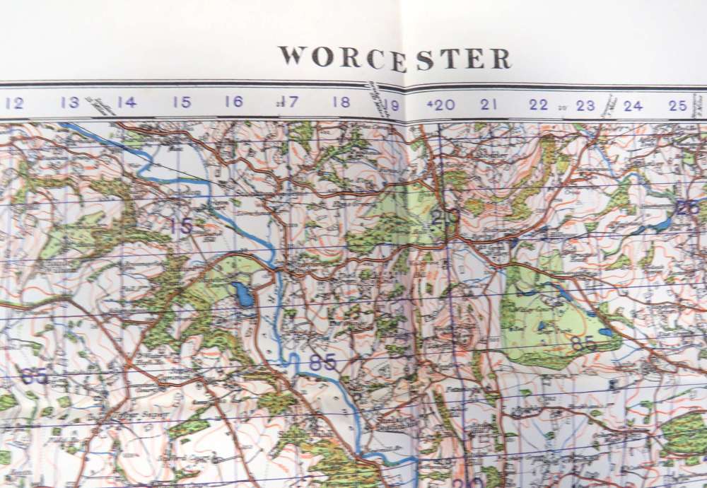 WW2 British Military Map of Worcester