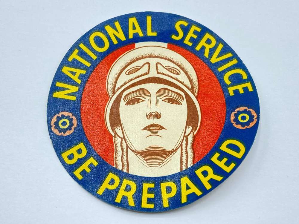 Original WW2 British Army National Service Be Prepared Sticker