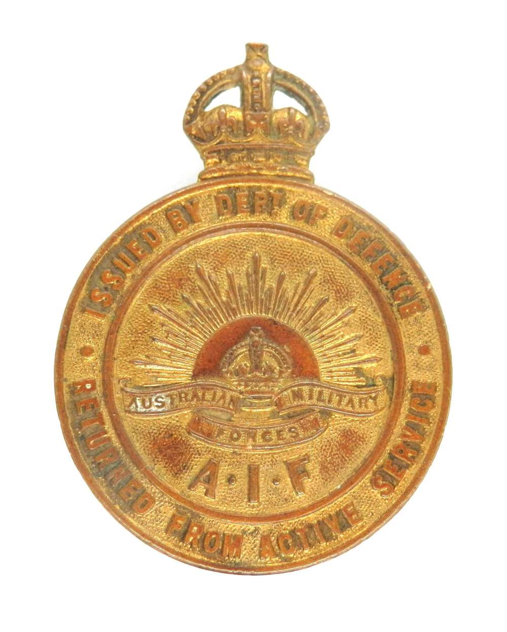 Issued by Department of Defence Returned from Active Service.