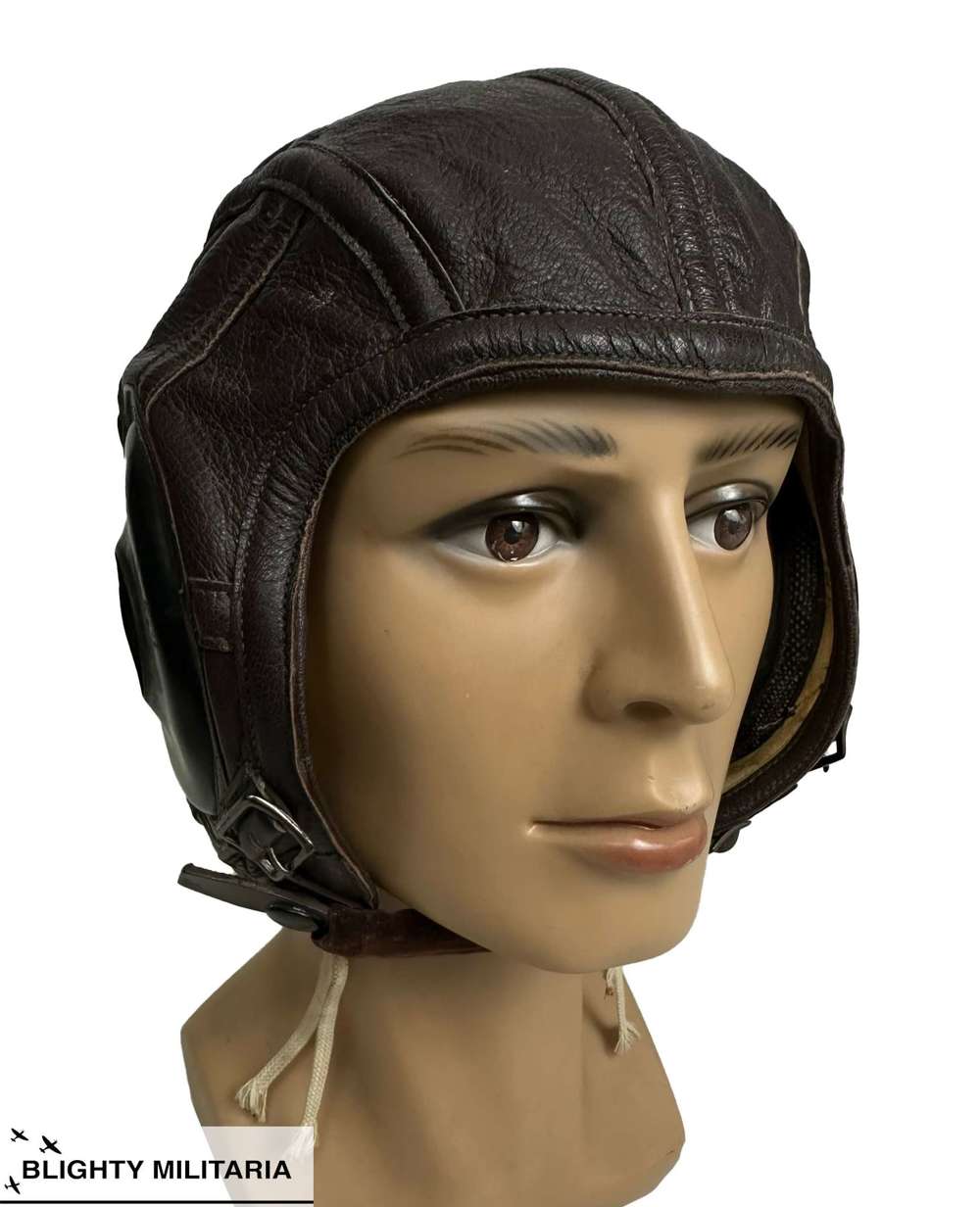 Original WW2 USN AN6540-2L Flying Helmet - Size Large