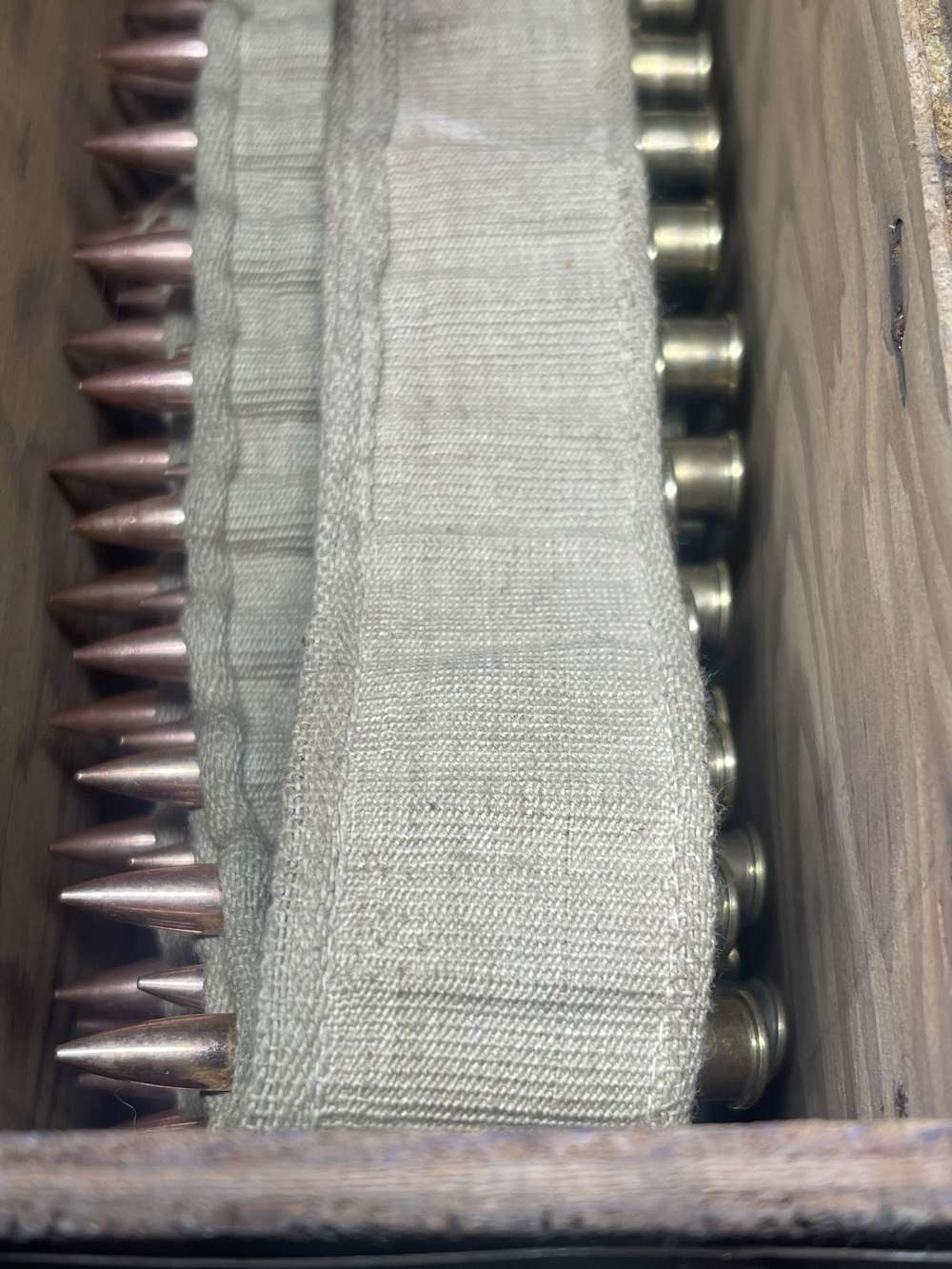 1 x British  Ammunition Box containing a 250 Rnd's 303 Vickers Machine Gun Belt