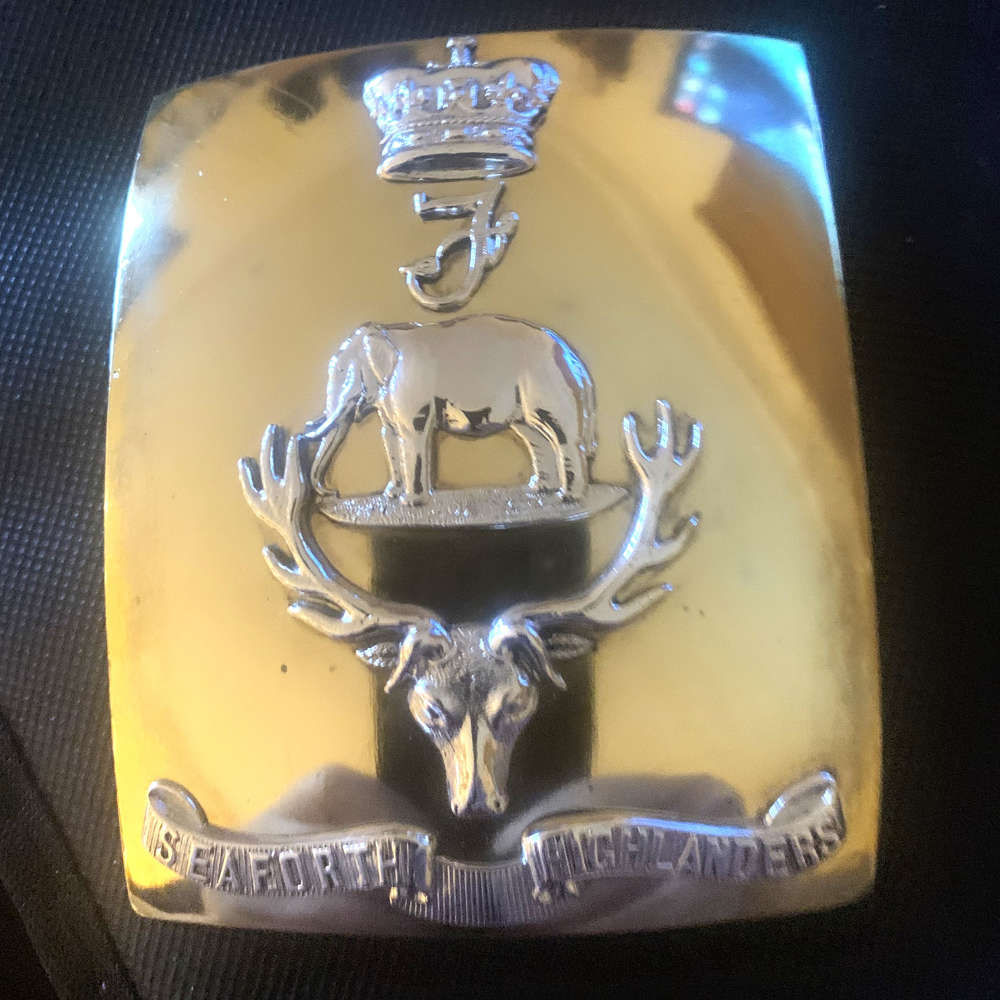 78th (Seaforth) Highlanders Victorian Officers Shoulder Belt Plate