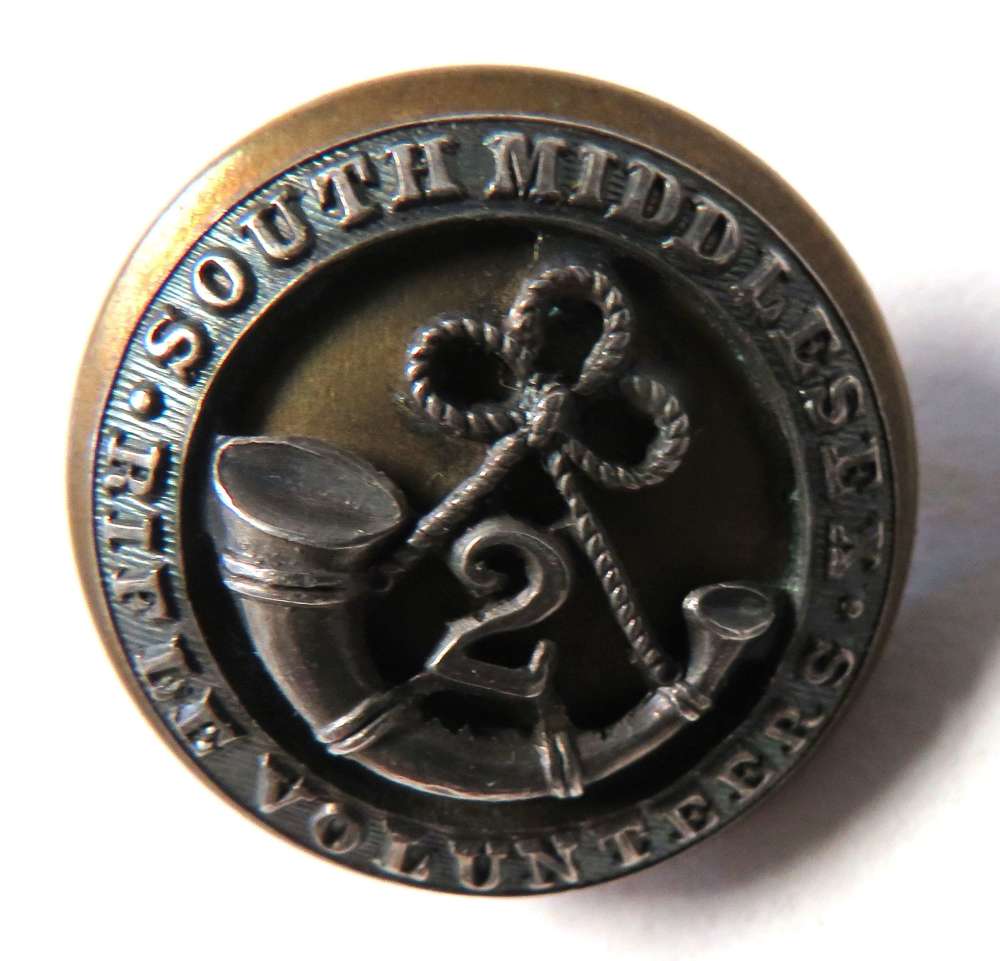 Victorian 2nd South Middlesex Rifle Volunteers Button