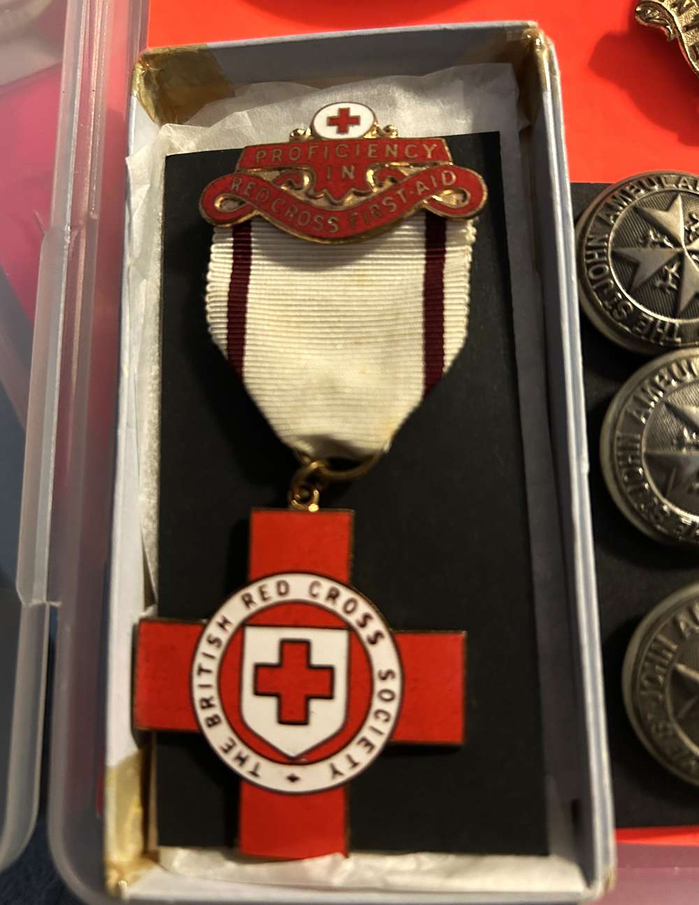 2 Medals.&nbsp;Proficiency in Nursing.&nbsp;026847 M Perfitt - 1944 and&nbsp;015714 B M Cross - 1940.