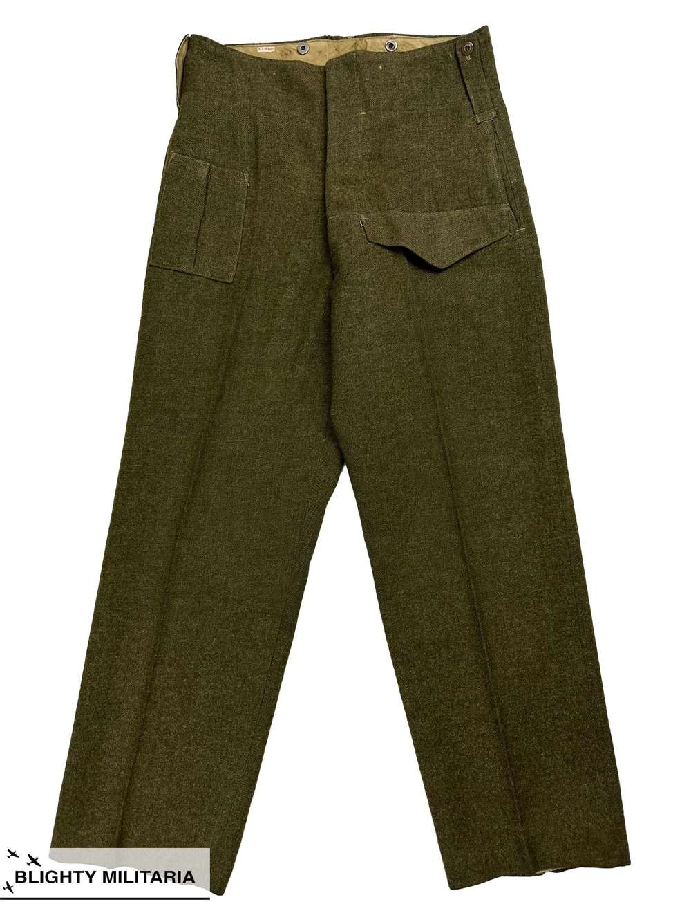 Original 1945 Dated Canadian Battledress Trousers - Size 34x30