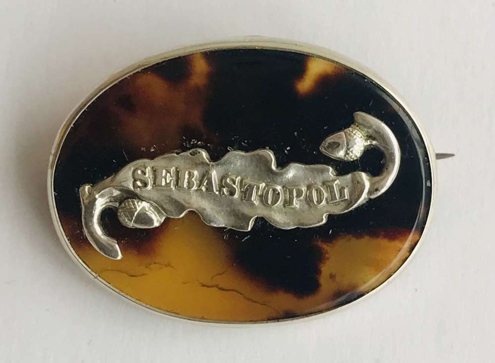 A Sebastopol tortoiseshell, sweetheart brooch