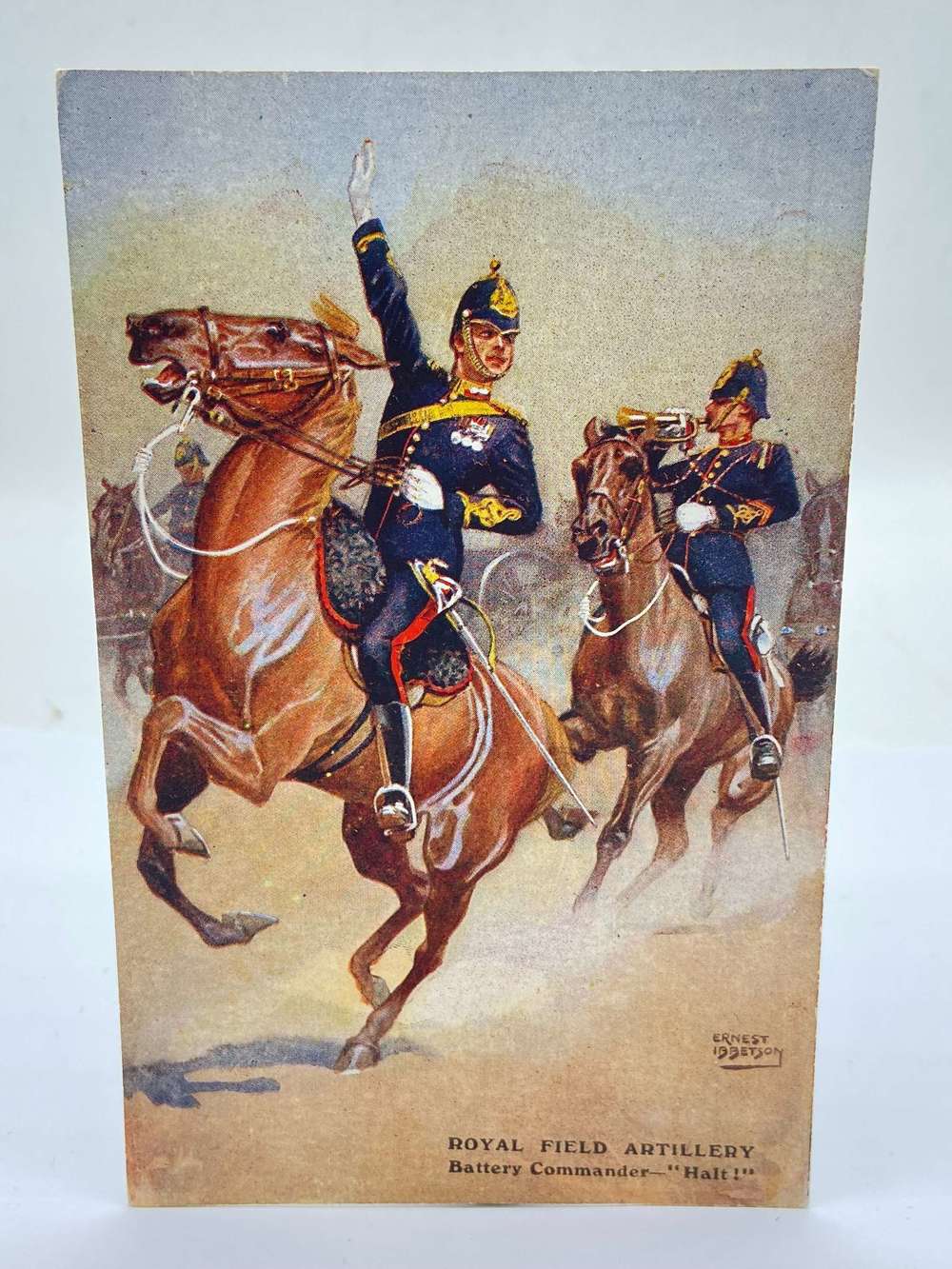 WW1 British Royal Field Artillery Battery Commander Postcard