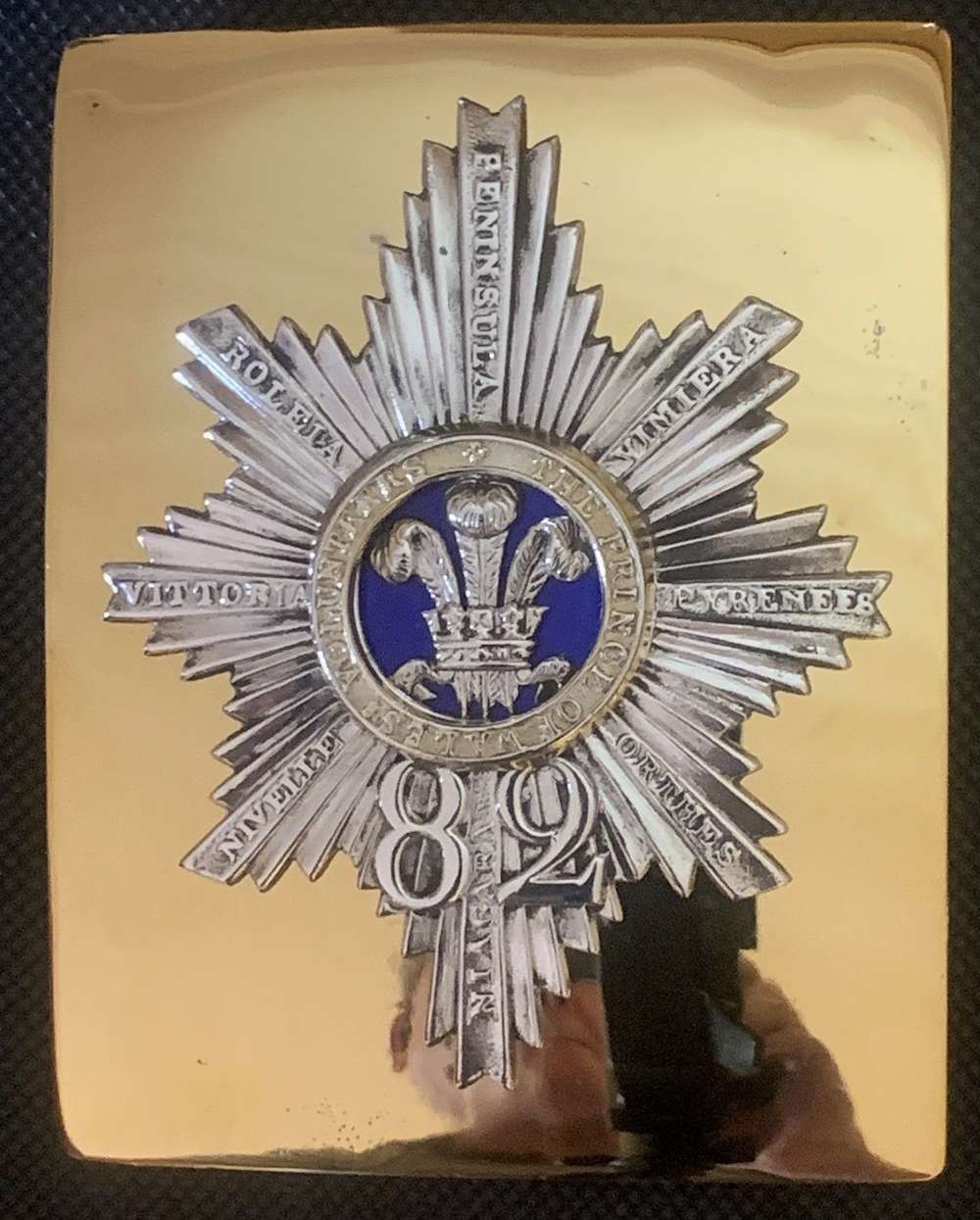 82nd Foot (The Prince of Wales Volunteers) Victorian Officers Shoulder Belt Plate 