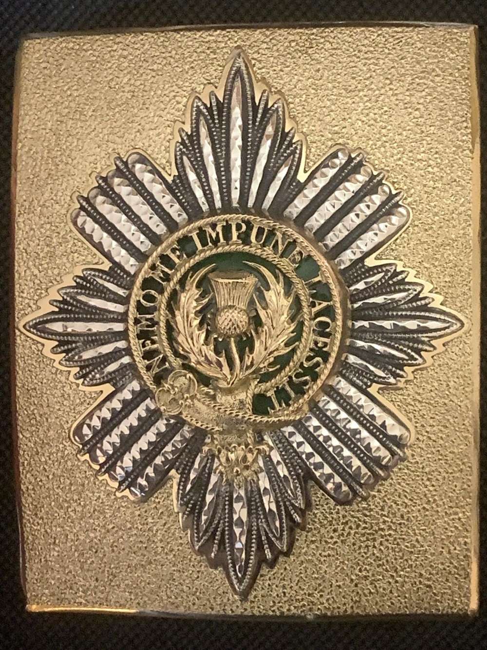 Scots Fusilier Guards Victorian Officers Shoulder Belt Plate - worn prior to 1855 
