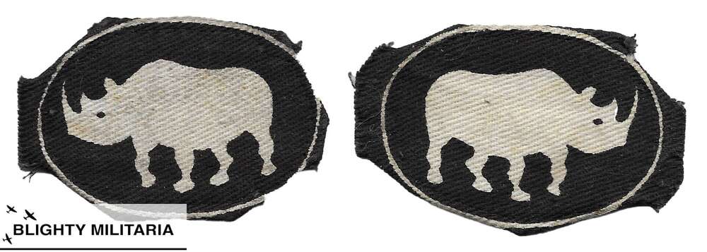 Original Pair of 1st Armoured Division Formation Badges