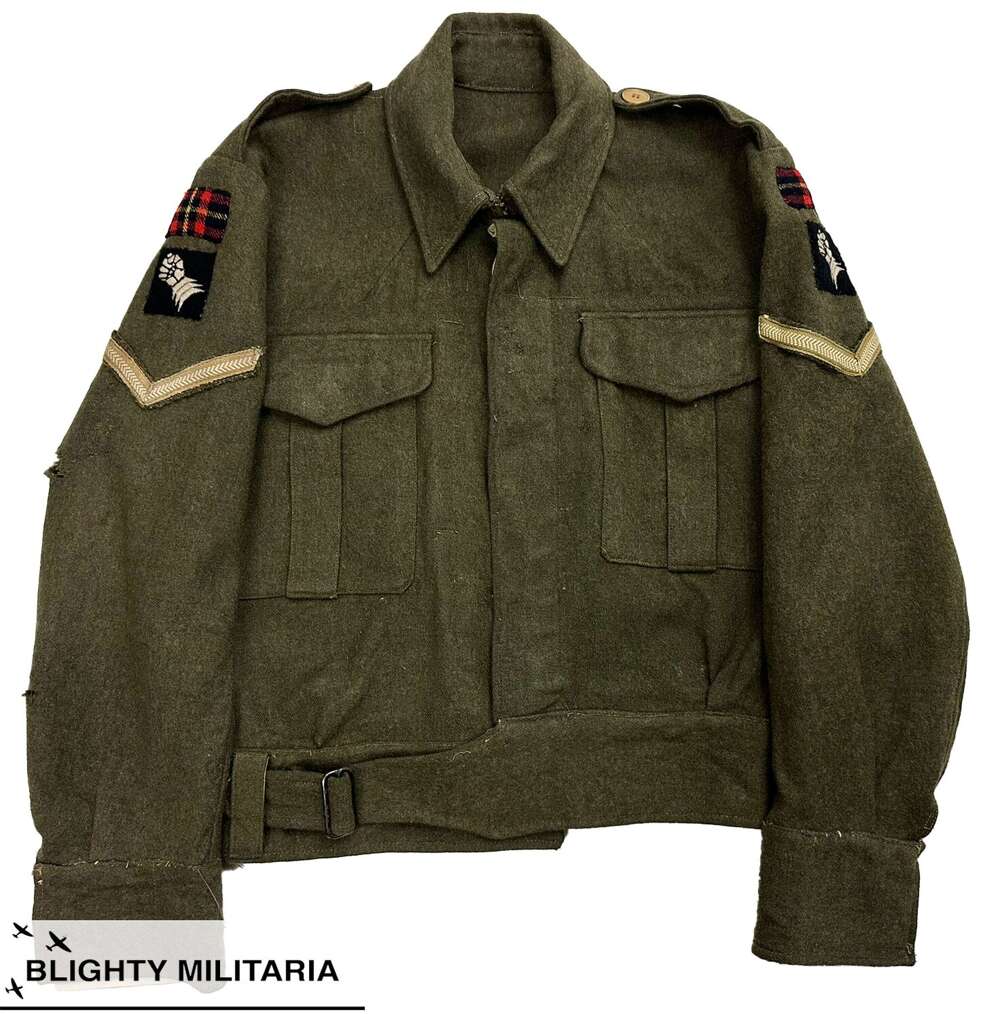 Original WW2 Attributed Cameron Highlanders Battledress Blouse