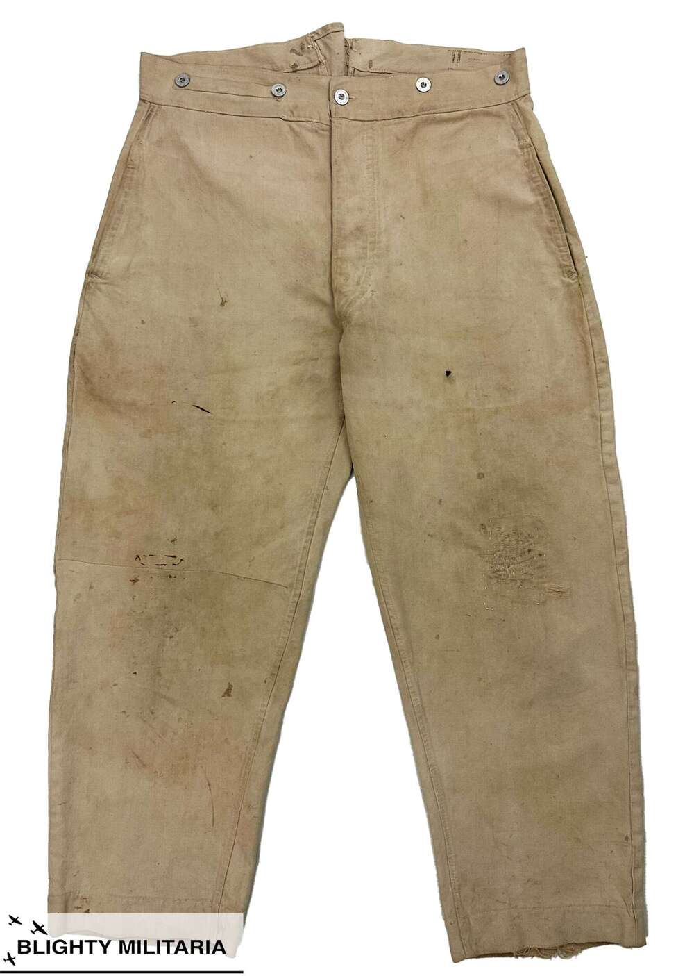 Rare Original 1915 Dated French Army Work Trousers - Size 34x26