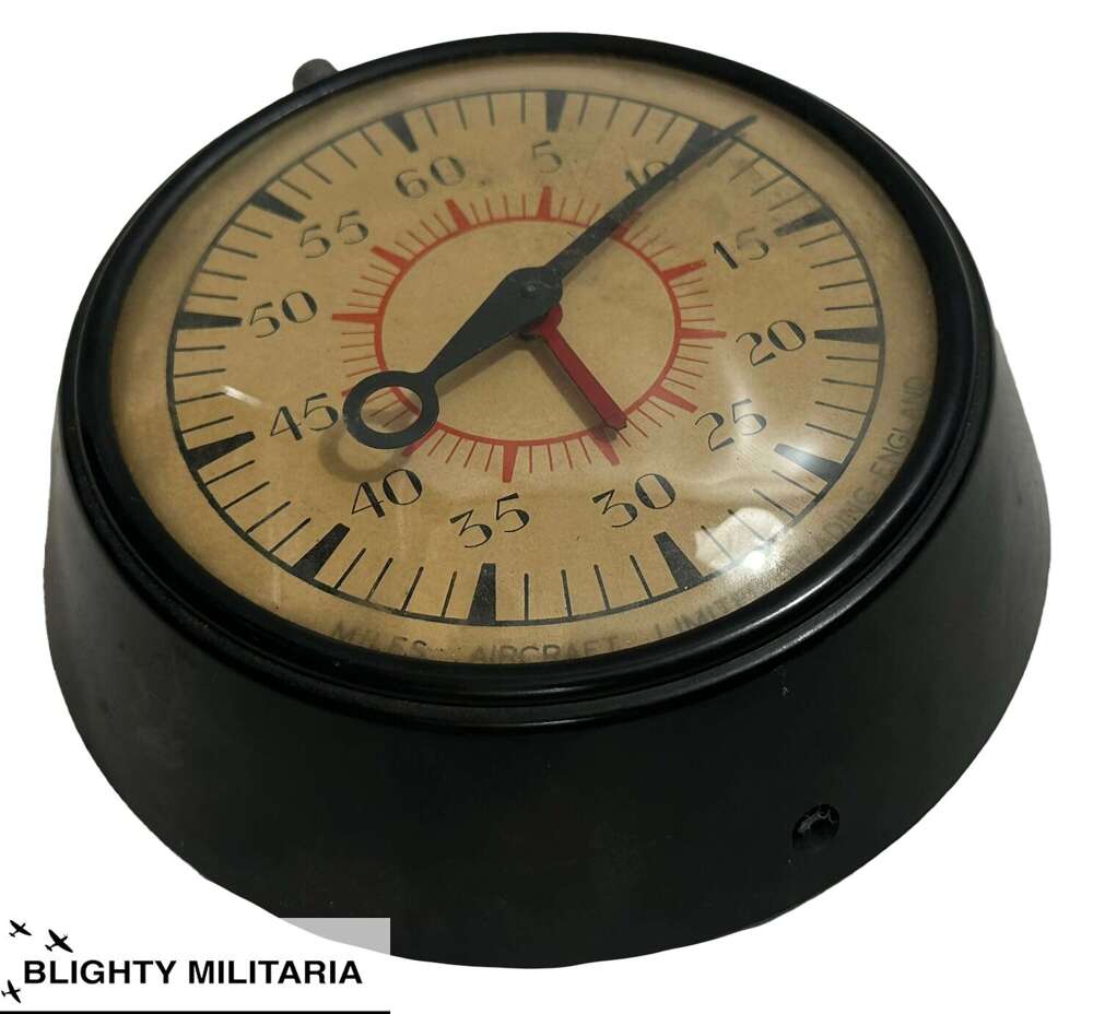 Original 1940s Miles Aircraft Limited Timing Wall Clock