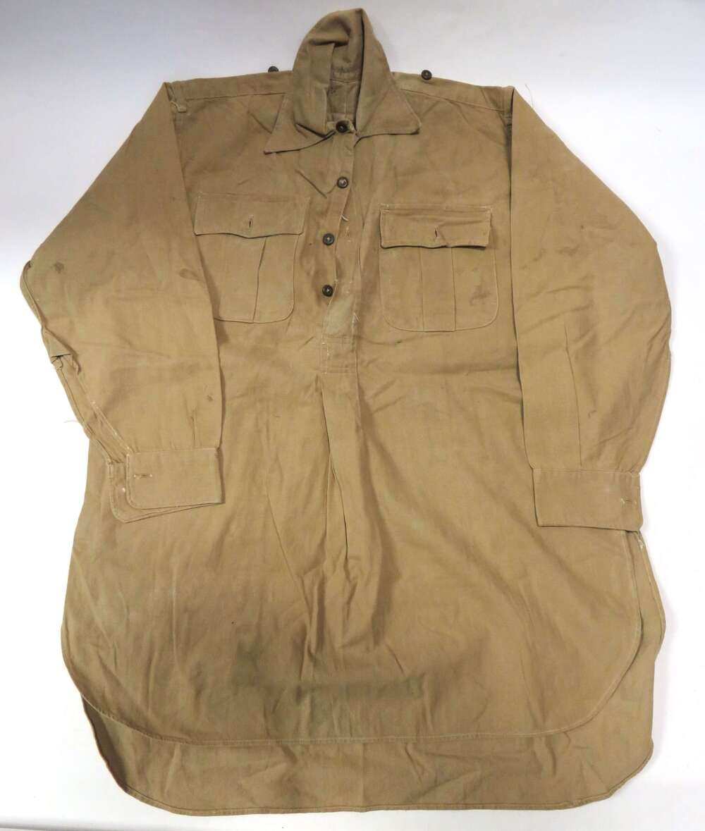 WW2 Army Overseas Khaki Drill Half Fastened Front Shirt