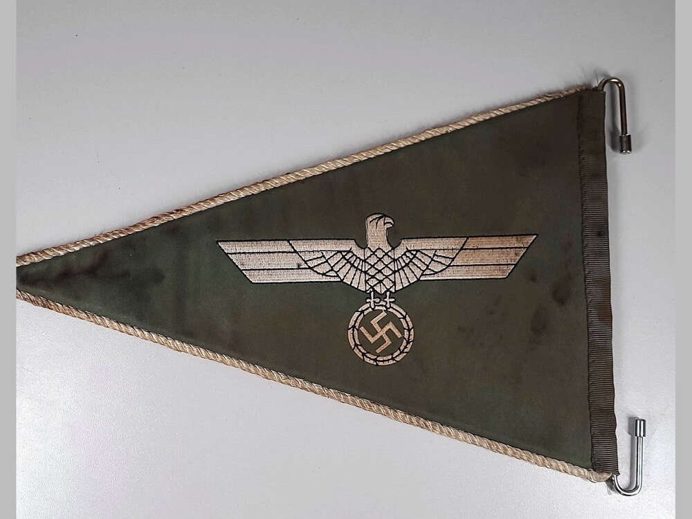 3rd Reigh German Army Officers Car Pennant (Very Rare!)