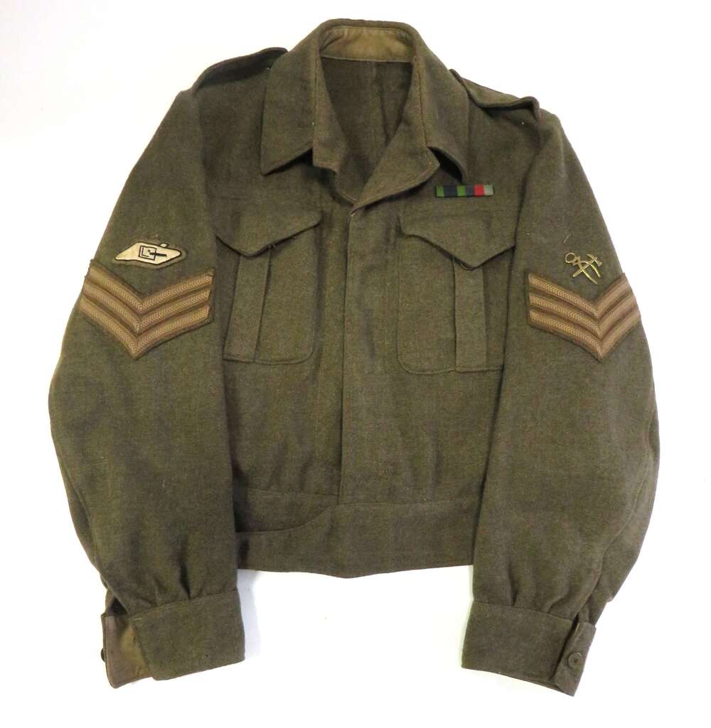 WW2 1937 Pattern 1943 Dated  Armourer Sergeants Armoured Troops Battledress Jacket