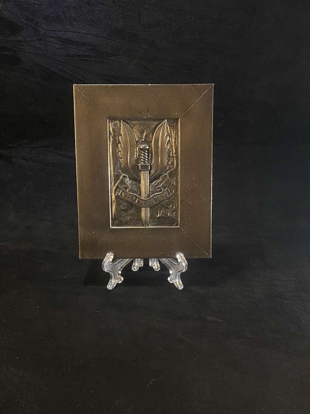 SAS Plaque Military figurine plaque cold cast bronze