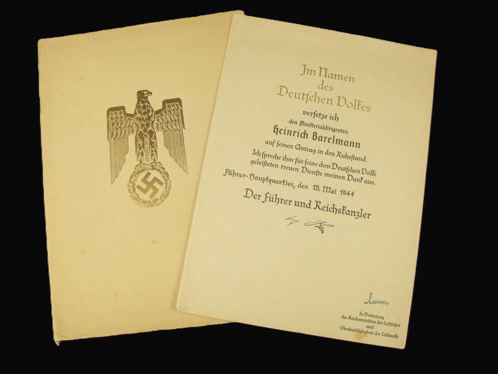 Original Adolf Hitler Signature on Document