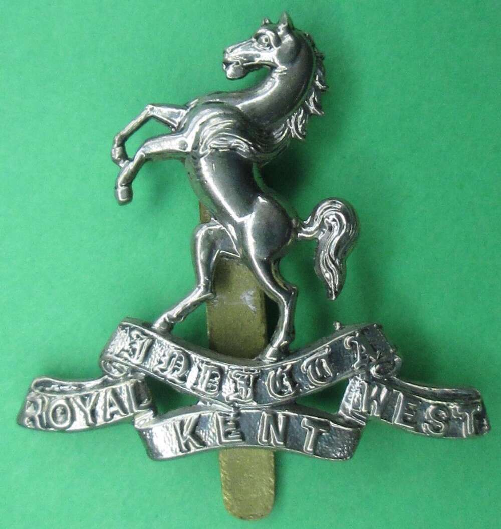 THE QUEEN'S OWN (ROYAL WEST KENT) REGIMENT CAP BADGE